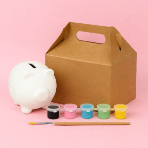 Marranito alcancía para mujer, kit de pintura y ahorro