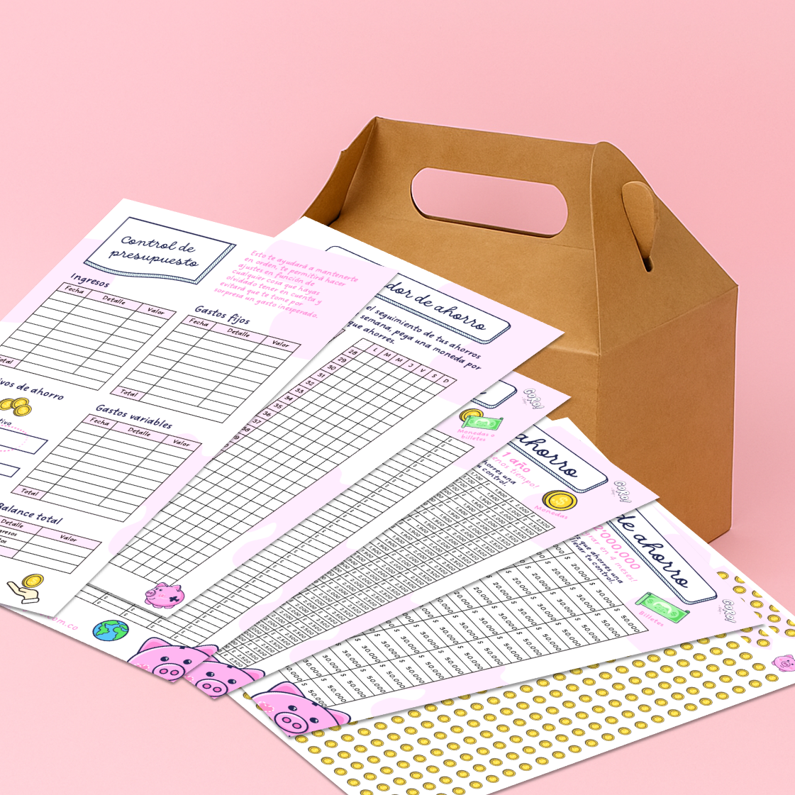 Marranito alcancía para mujer, kit de pintura y ahorro